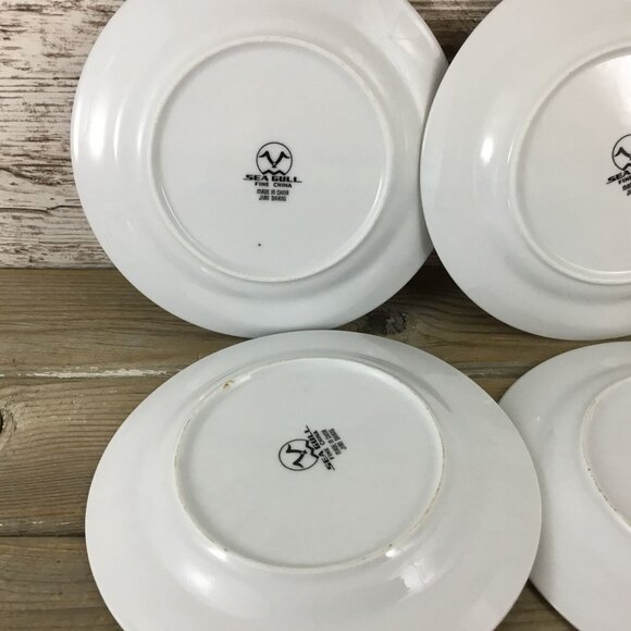Sea Gull Christmas Heritage China Salad/Dessert Plates 7" Set Of 4 - Picture 9 of 13